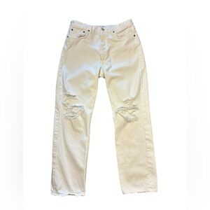 Agolde 90s Jean White Denim Distressed Size 30